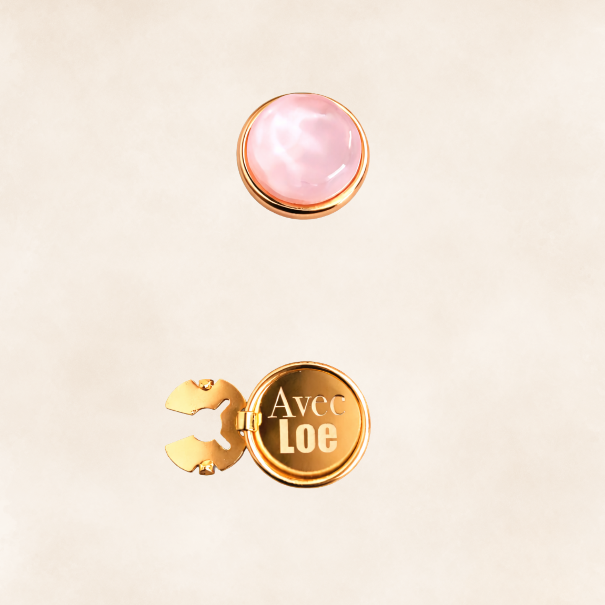 button covers rose poudre