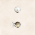 Button covers perle le lune silver